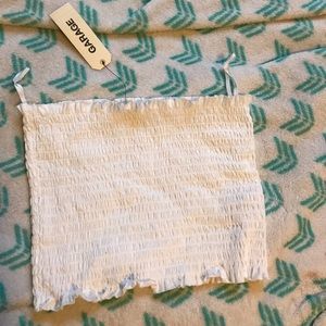 NWT White Ribbed Tube Top
